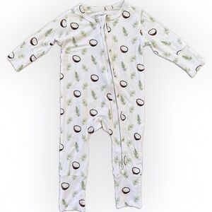 18-24M Bamboo Footie Coconut Print Baby Zip Pajama NWT Multi Size